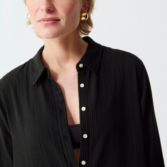 NWT | J.Crew: Long Beach Shirt In Airy Gauze | XS - Picture 3 of 6